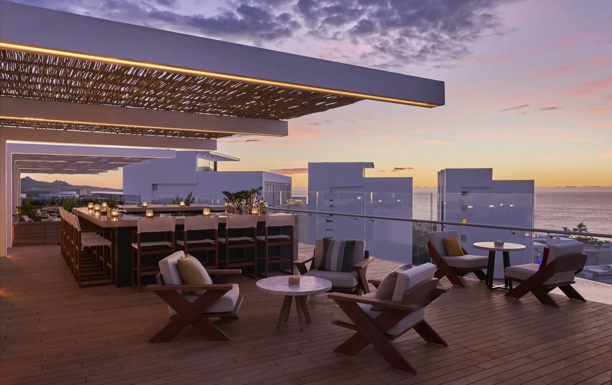 Cielomar rooftop bar and lounge area at Viceroy Los Cabos, Cabo San Lucas