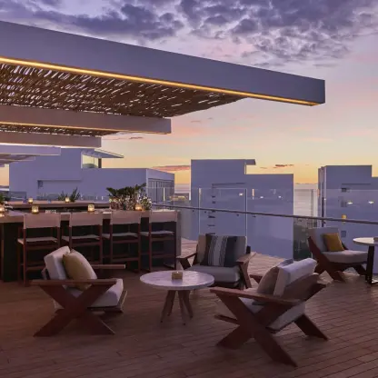 Cielomar rooftop bar and lounge area at Viceroy Los Cabos, Cabo San Lucas