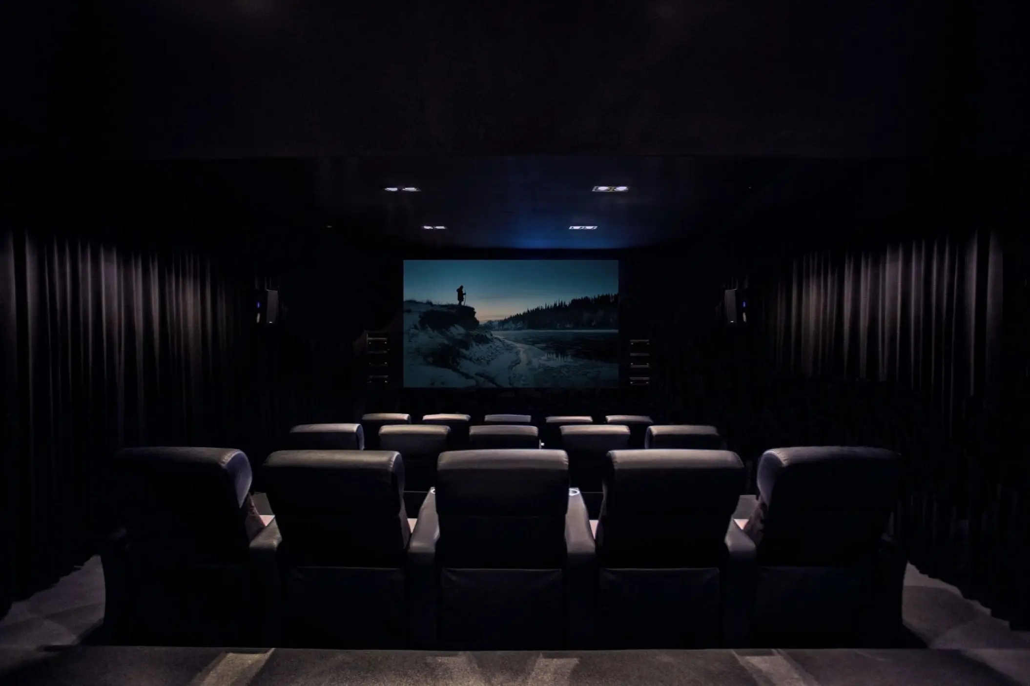 Private movie theater with leather seating at Viceroy Los Cabos, Cabo San Lucas