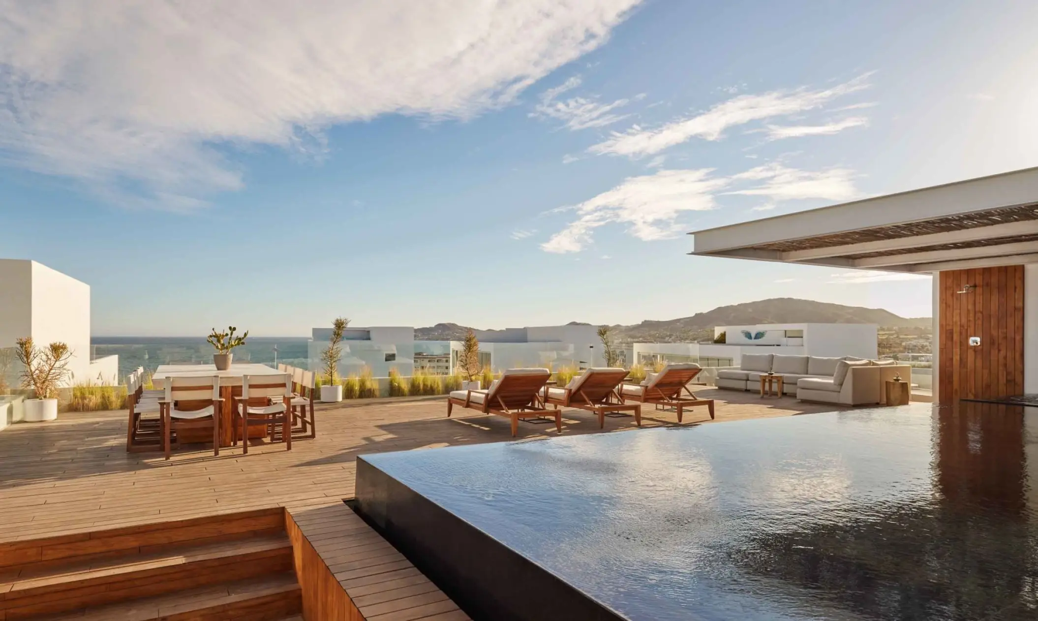 Penthouse terrace with private pool and lounge seating at Viceroy Los Cabos, Cabo San Lucas
