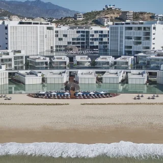 Exterior view of Viceroy Los Cabos with the South Beach venue in the foreground