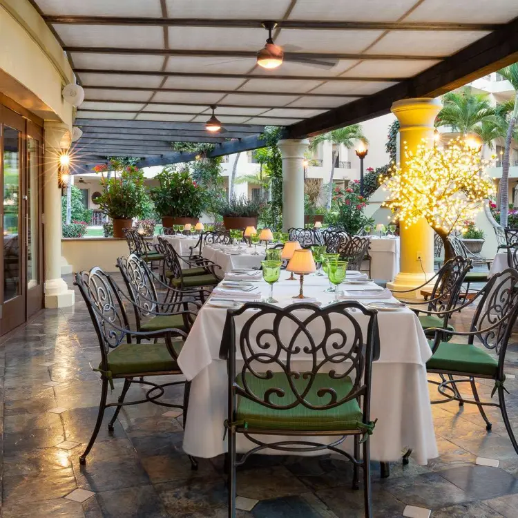 La Casona restaurant outdoor patio dining at Villa La Estancia Los Cabos, Cabo San Lucas