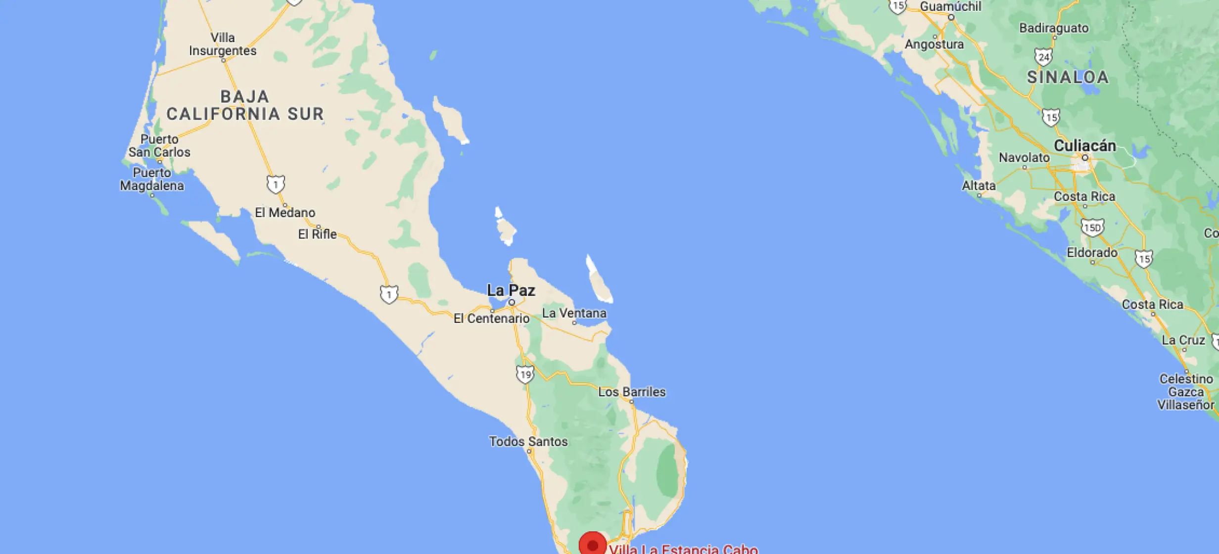 Google maps of Villa La Estancia Beach Resort & Spa Los Cabos