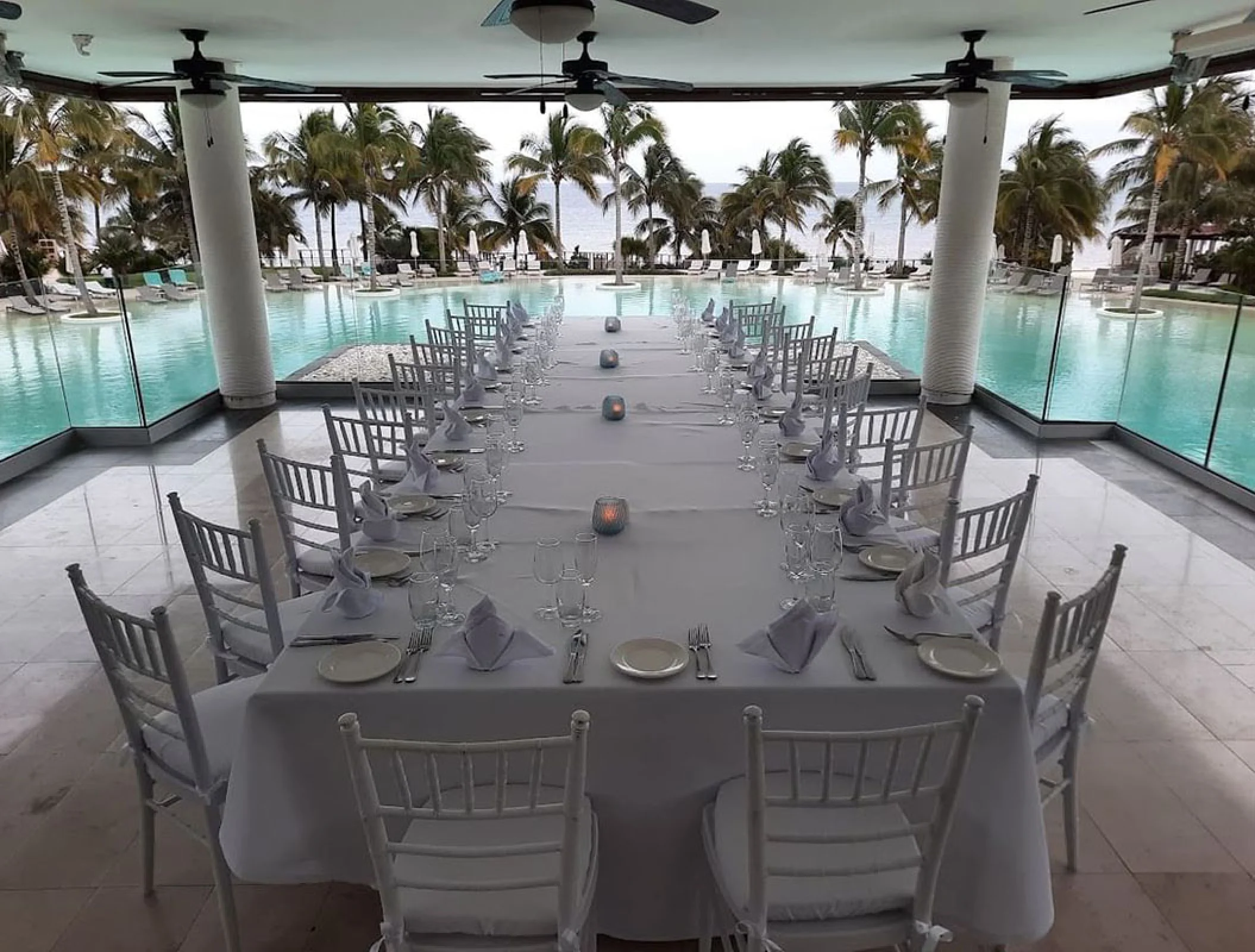 Vistas Wedding Venue standard reception setup.