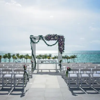 Terrace wedding ceremony at Riu Palace Costa Mujeres, Cancun