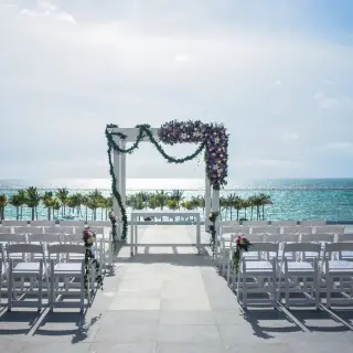 Terrace wedding ceremony at Riu Palace Costa Mujeres, Cancun