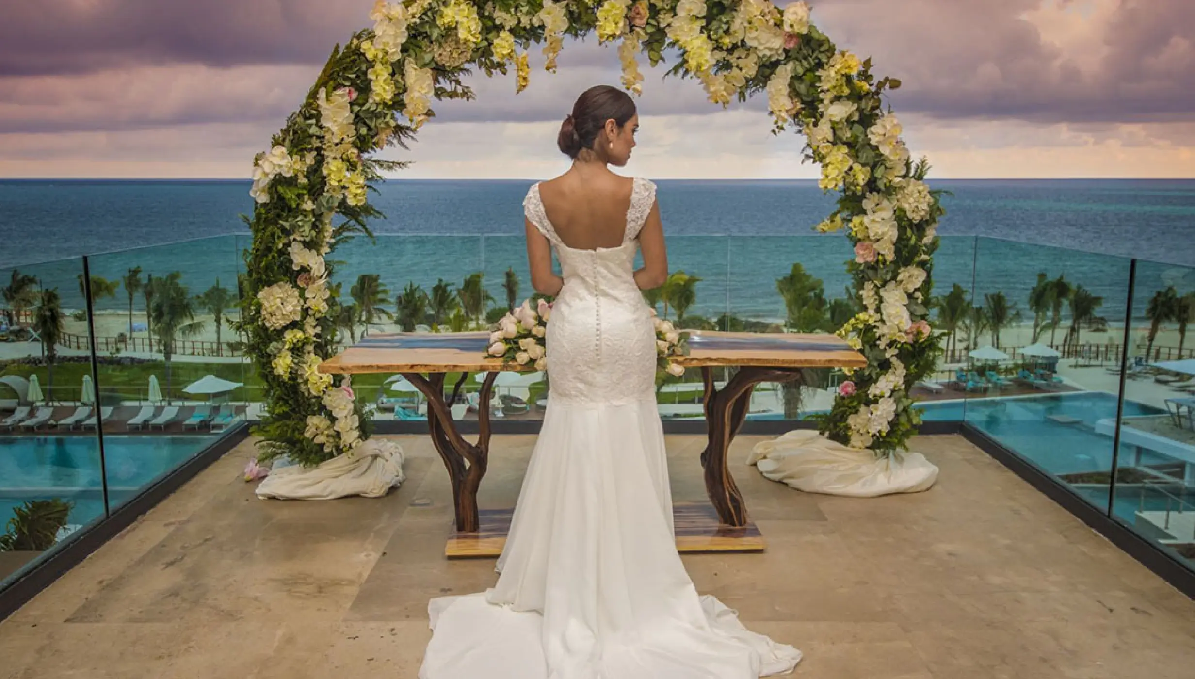 Bride in El Mirador Venue at Haven Riviera Cancun.