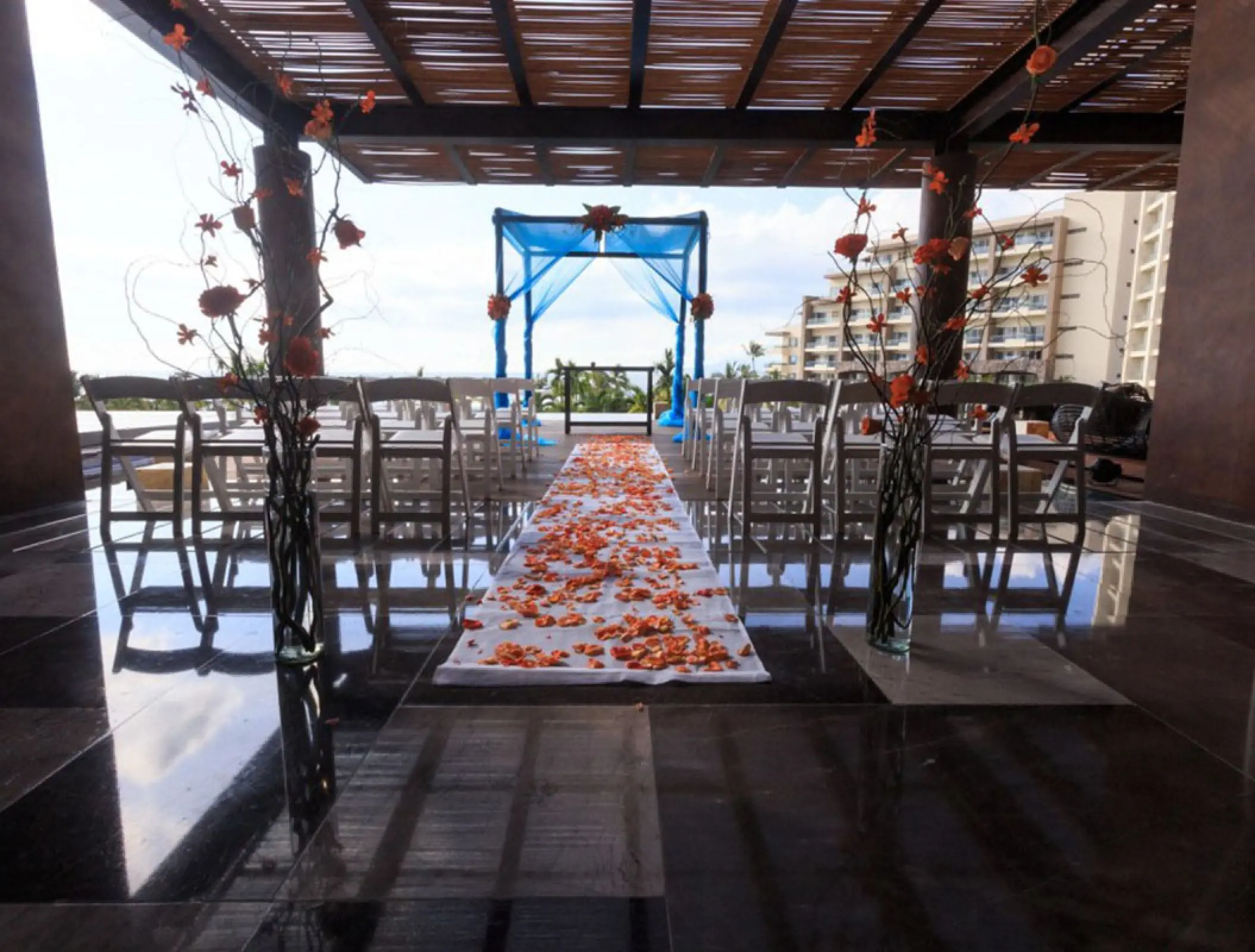 Terrace wedding ceremony at Wyndham Alltra Riviera Nayarit, Puerto Vallarta