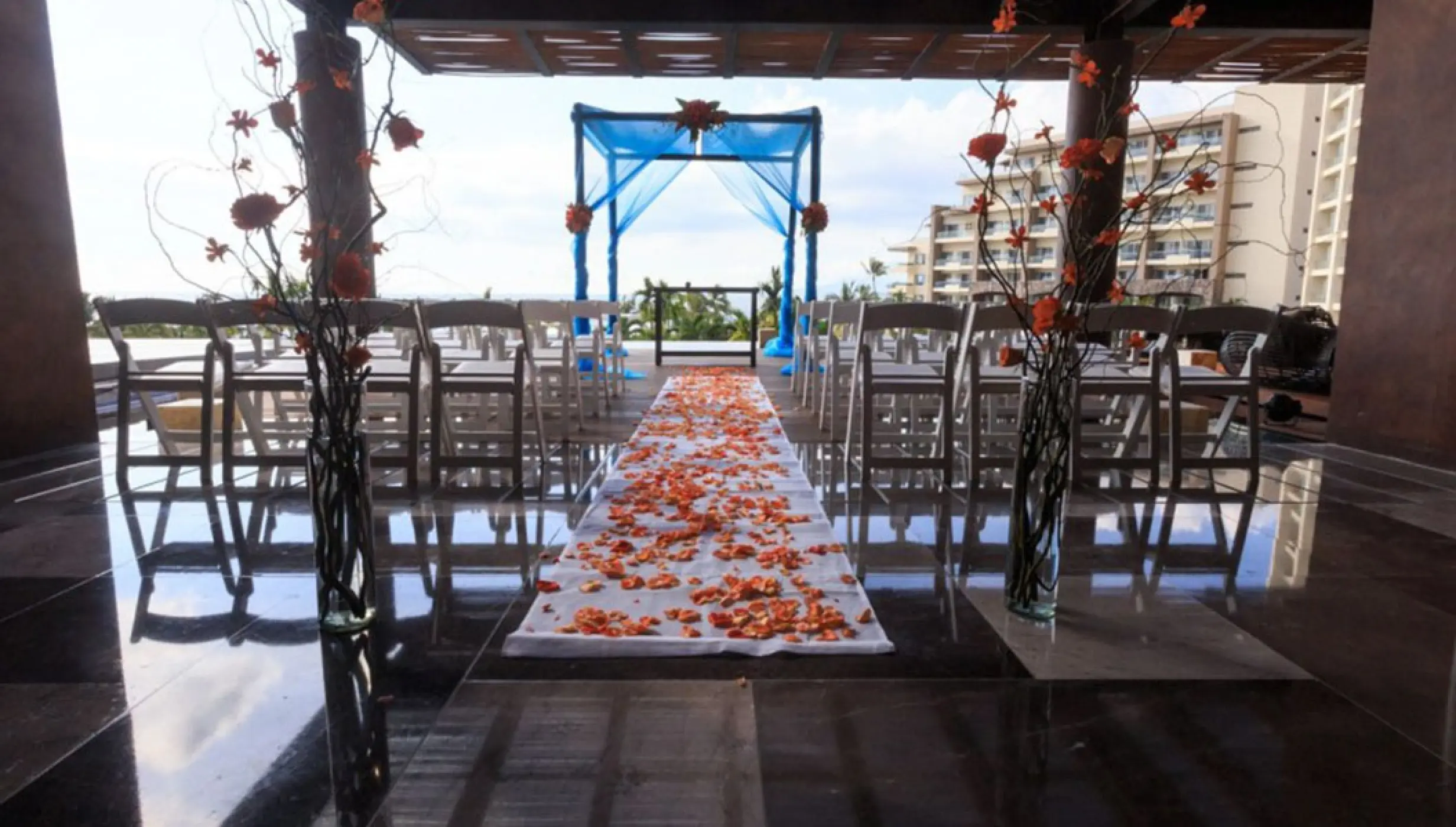 Terrace wedding ceremony at Wyndham Alltra Riviera Nayarit, Puerto Vallarta