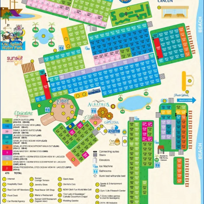 Resort map of Wyndham Alltra Cancun