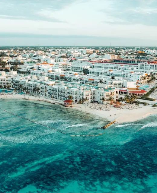 Wyndham Alltra beach and resort aerial view