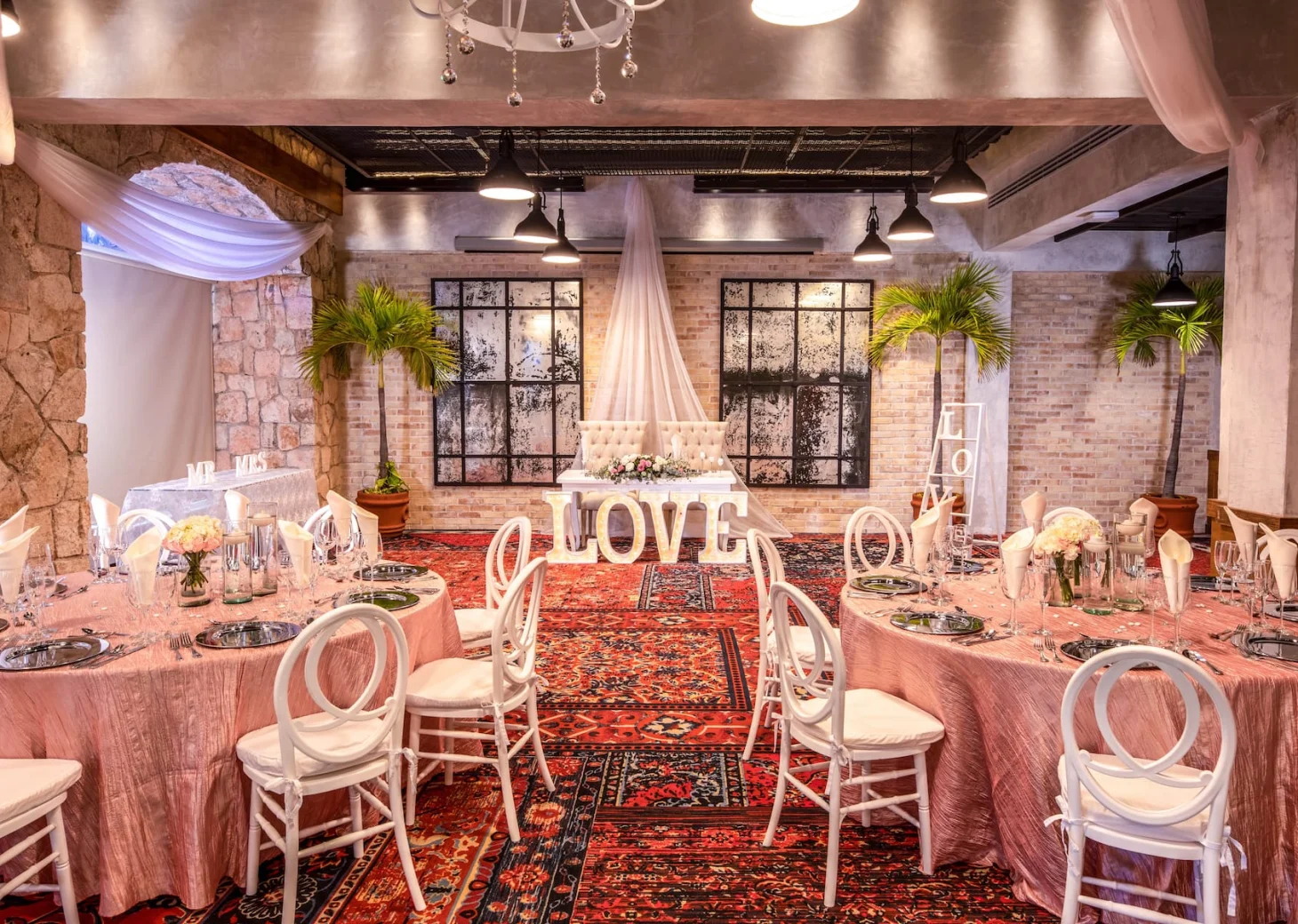Indoor wedding venue at Wyndham Alltra Playa del Carmen