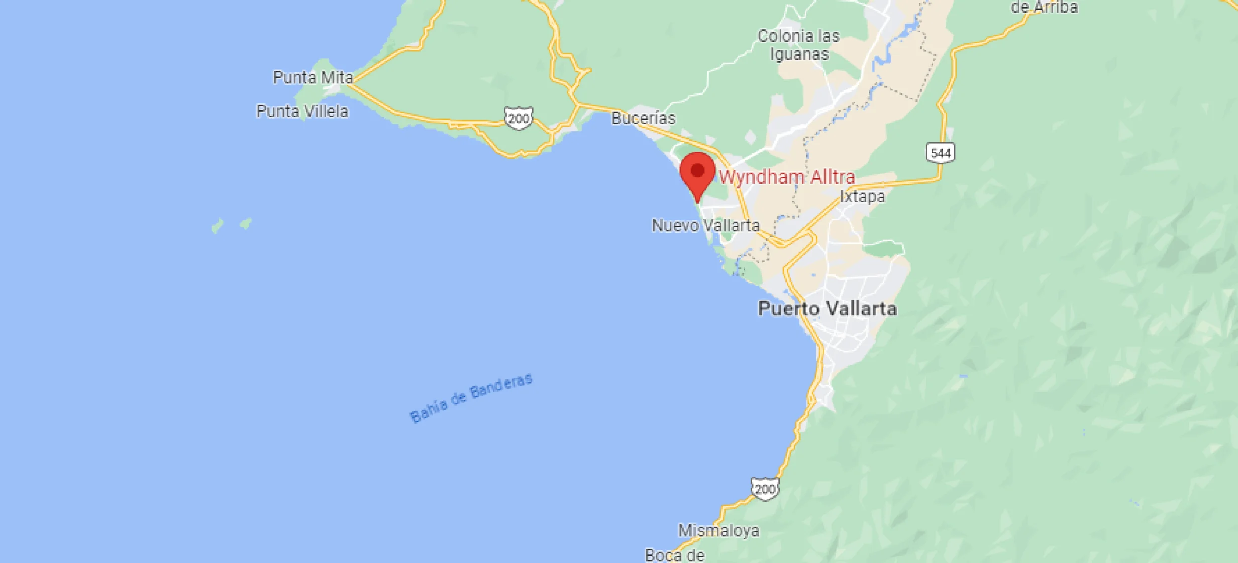 Wyndham Alltra Riviera Nayarit Map on google maps.