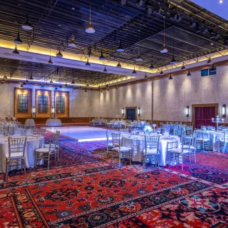 Dinner reception on the main ballroom at Wyndham Alltra Cancun