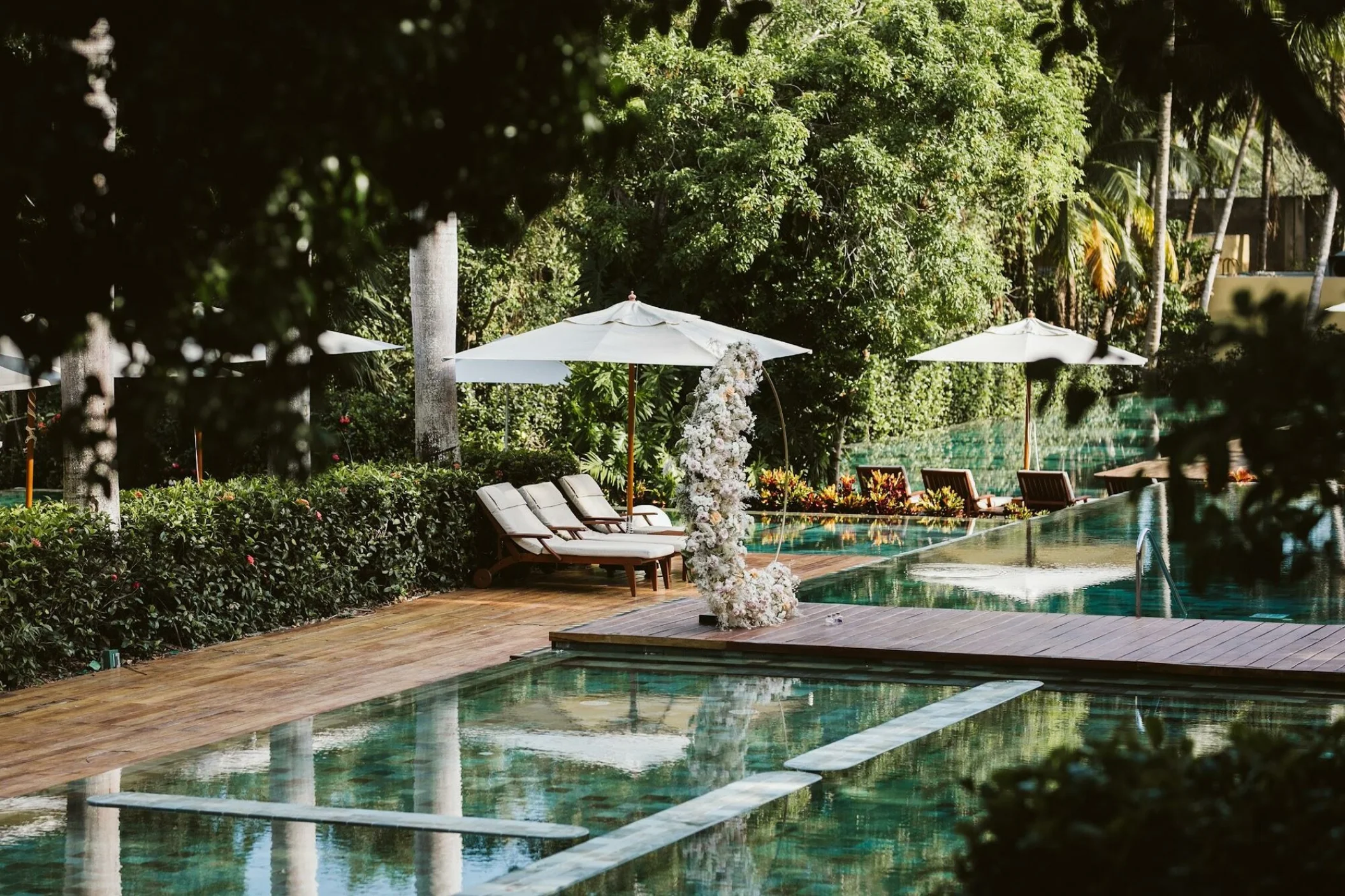 Ceremony in Zen Pool Terrace Venue at Grand Velas