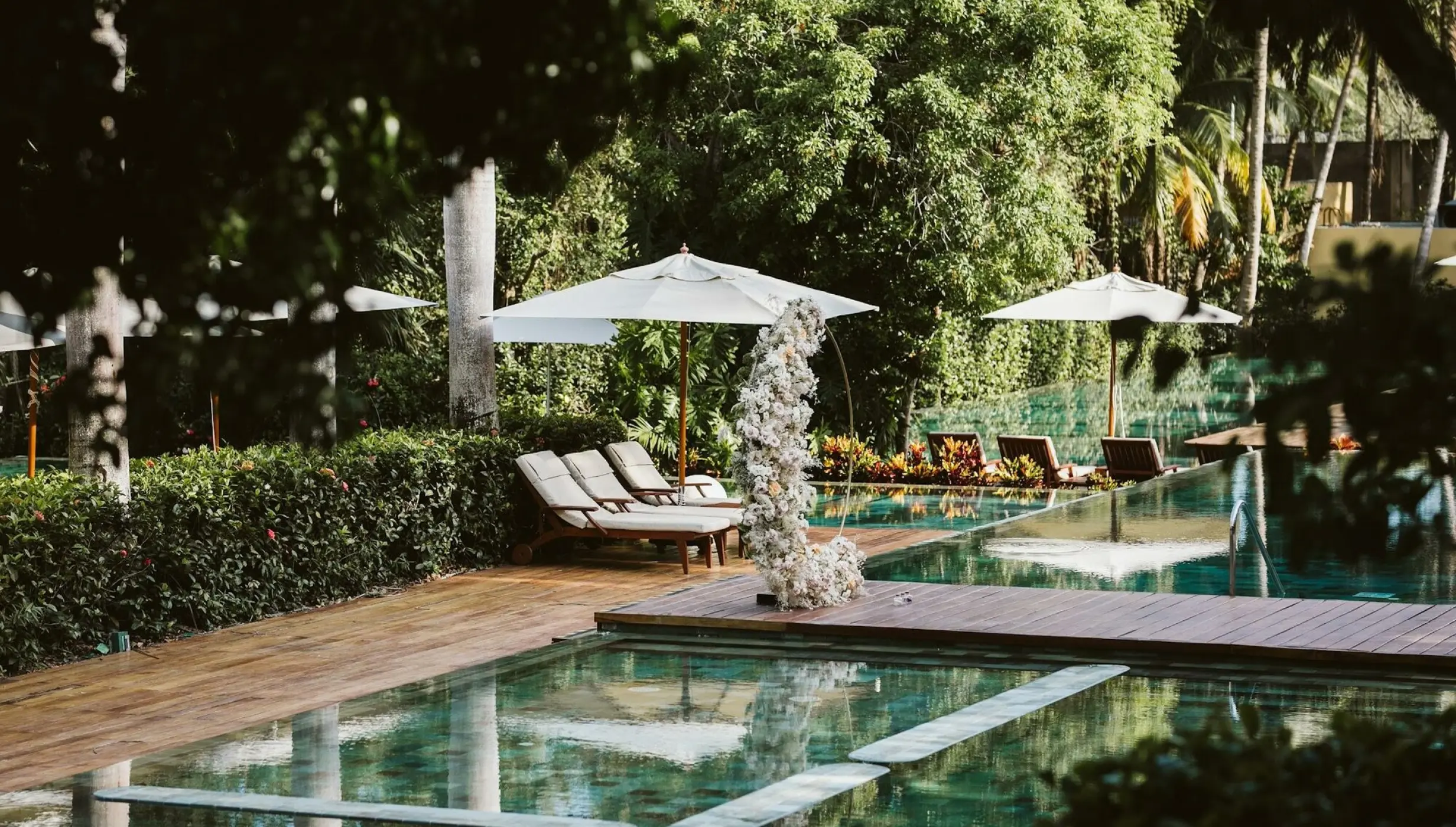 Ceremony in Zen Pool Terrace Venue at Grand Velas
