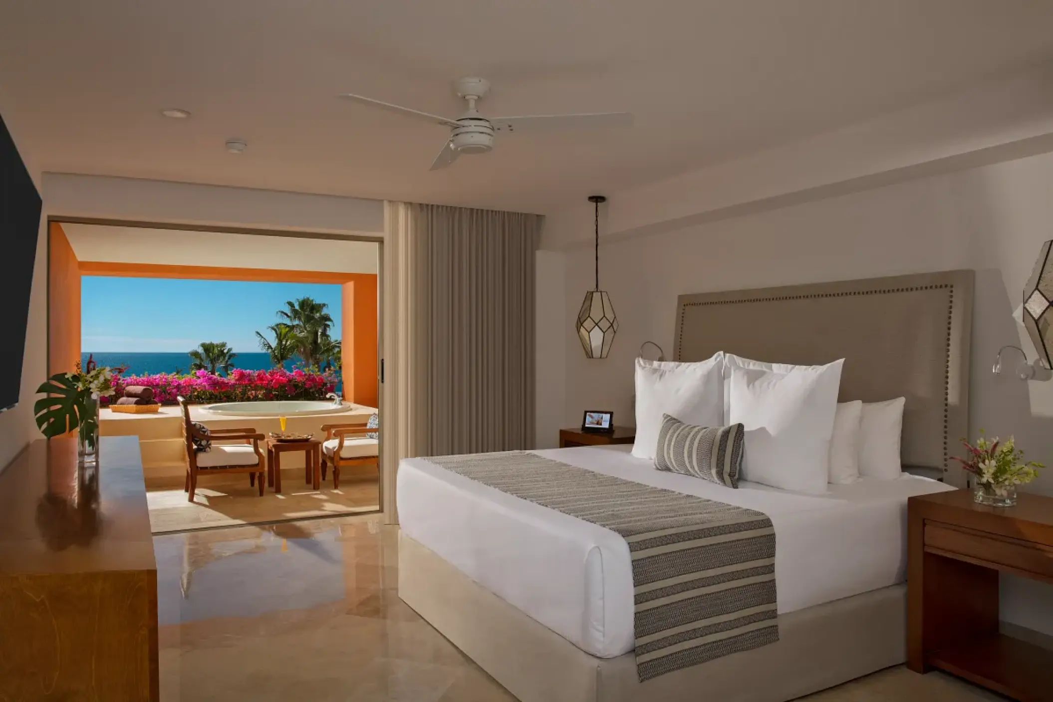 Ocean-view suite with a private balcony at Zoetry Casa del Mar, Cabo San Lucas