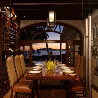 Private wine cellar dining room at Zoetry Casa del Mar, Cabo San Lucas