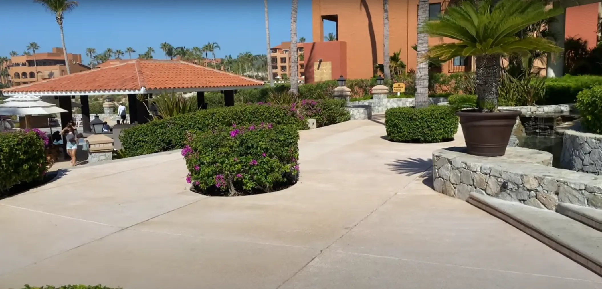 Hacienda-style grounds and paved courtyard at Zoetry Casa del Mar, Cabo San Lucas