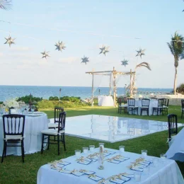 Dinner reception in the garden at Zoetry Paraiso De la Bonita Riviera Maya