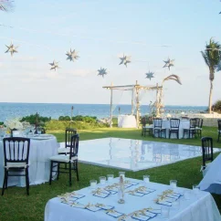 Dinner reception in the garden at Zoetry Paraiso De la Bonita Riviera Maya