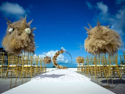 Ceremony on the seaside sky terrace at Dreams Macao Punta Cana Resort and Spa