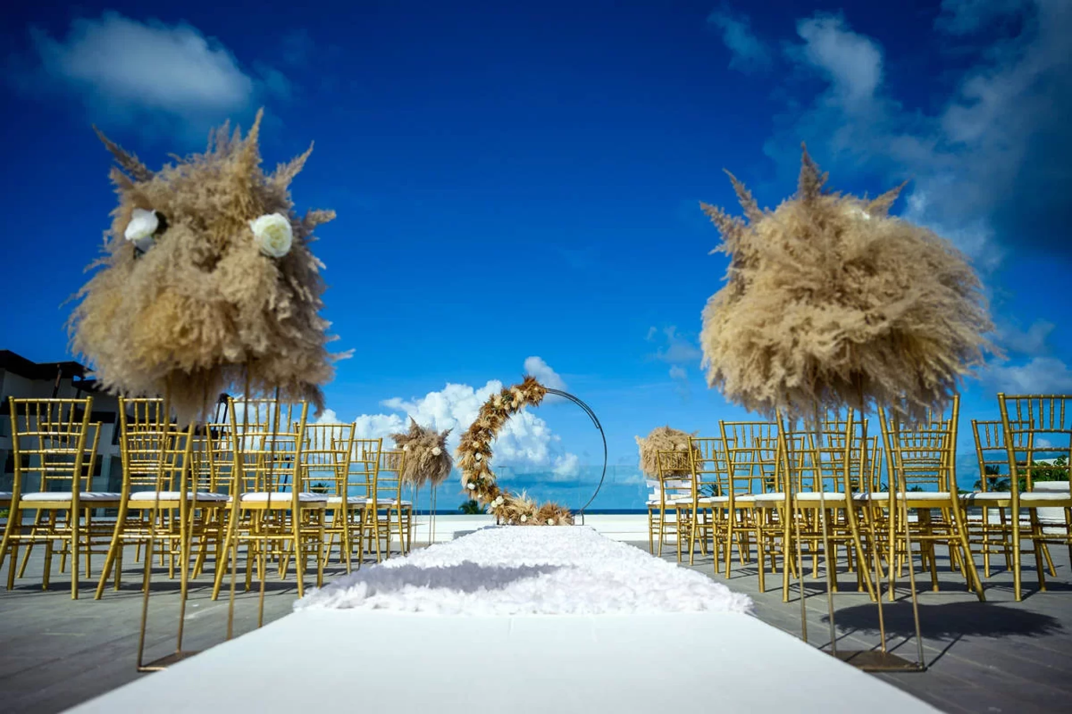 Ceremony on the seaside sky terrace at Dreams Macao Punta Cana Resort and Spa