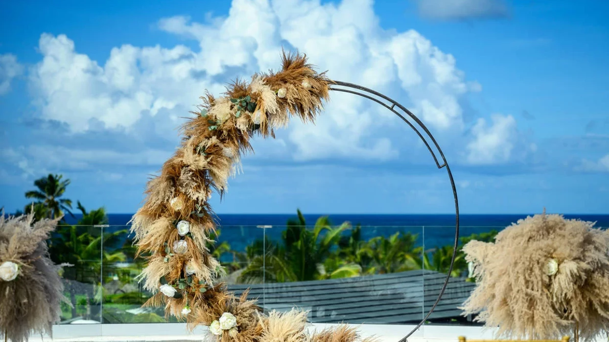 Ceremony on the seaside sky terrace at Dreams Macao Punta Cana Resort and Spa