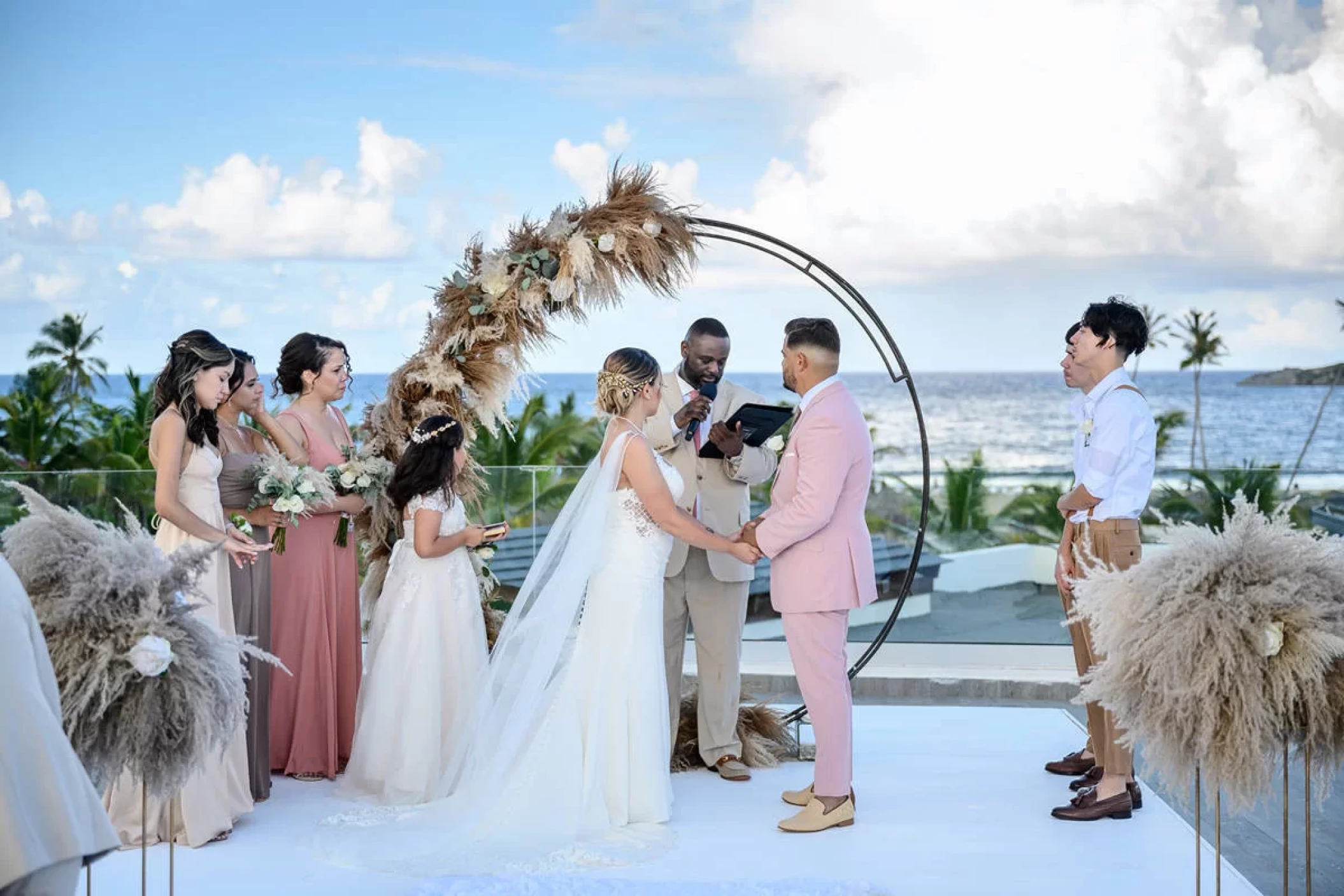 Ceremony on the seaside sky terrace at Dreams Macao Punta Cana Resort and Spa