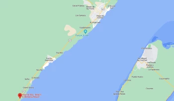 Resort map of Akumal Bay beach