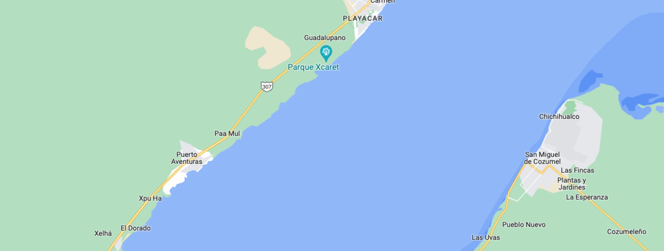 Resort map of Akumal Bay beach