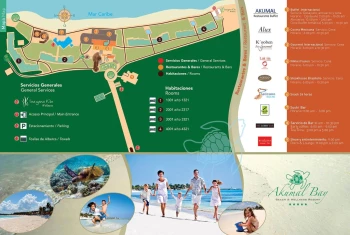 Resort map of Akumal Bay Beach resort