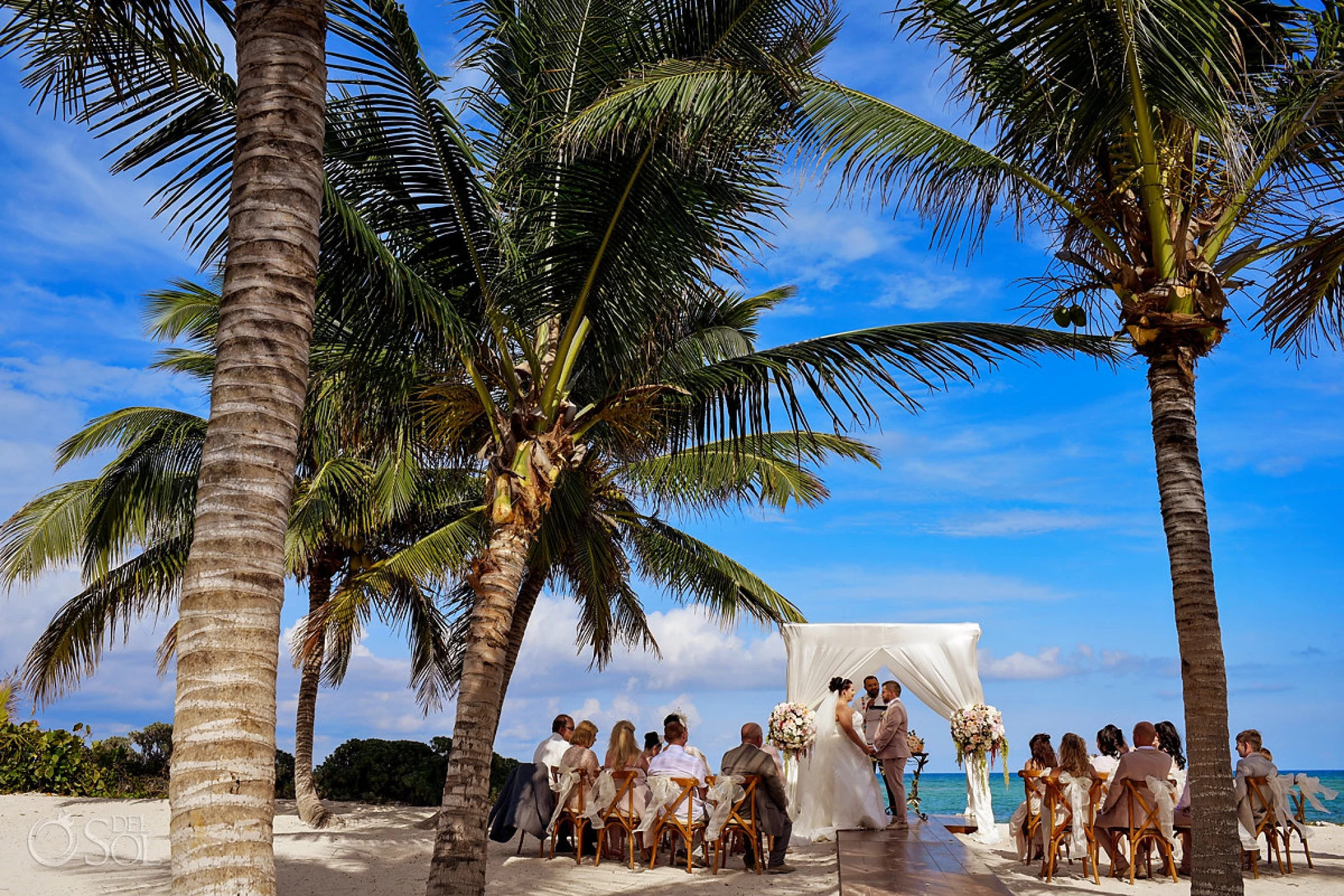ceremony wedding at labna beach venue in akumal bay beach and wellness