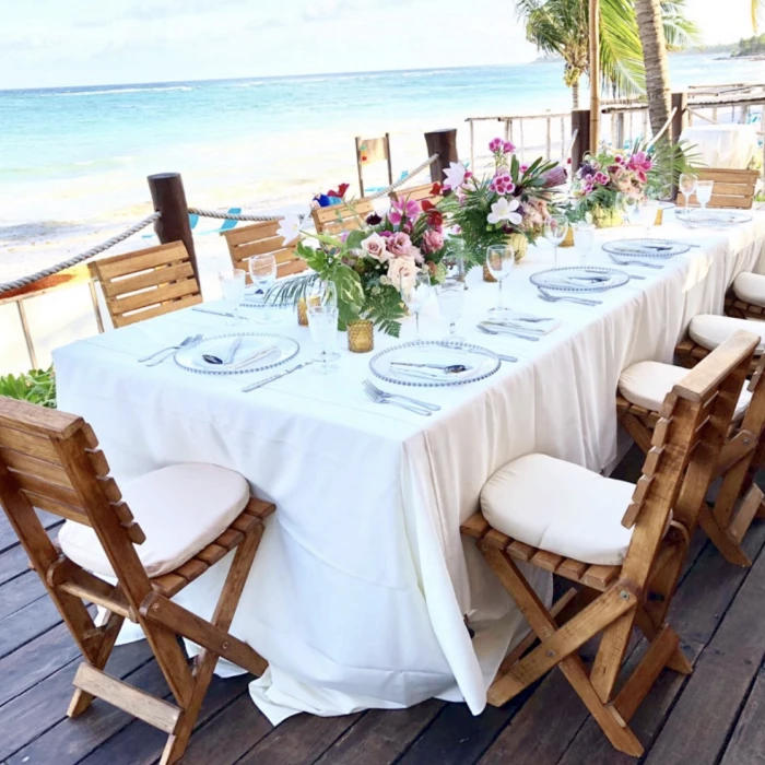 Private dinner reception in sushi bar at akumal bay beach and wellness resort