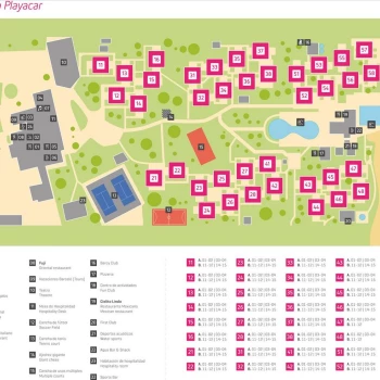 Resort map of allegro playacar resort