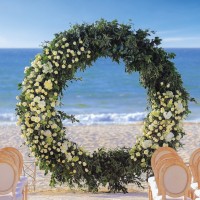 Wedding decor in beach venue at allegro playacar resort
