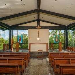 The chapel surround by jungle at atelier playa mujeres resort