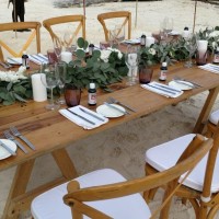Azul Beach and resort wedding dinner decor