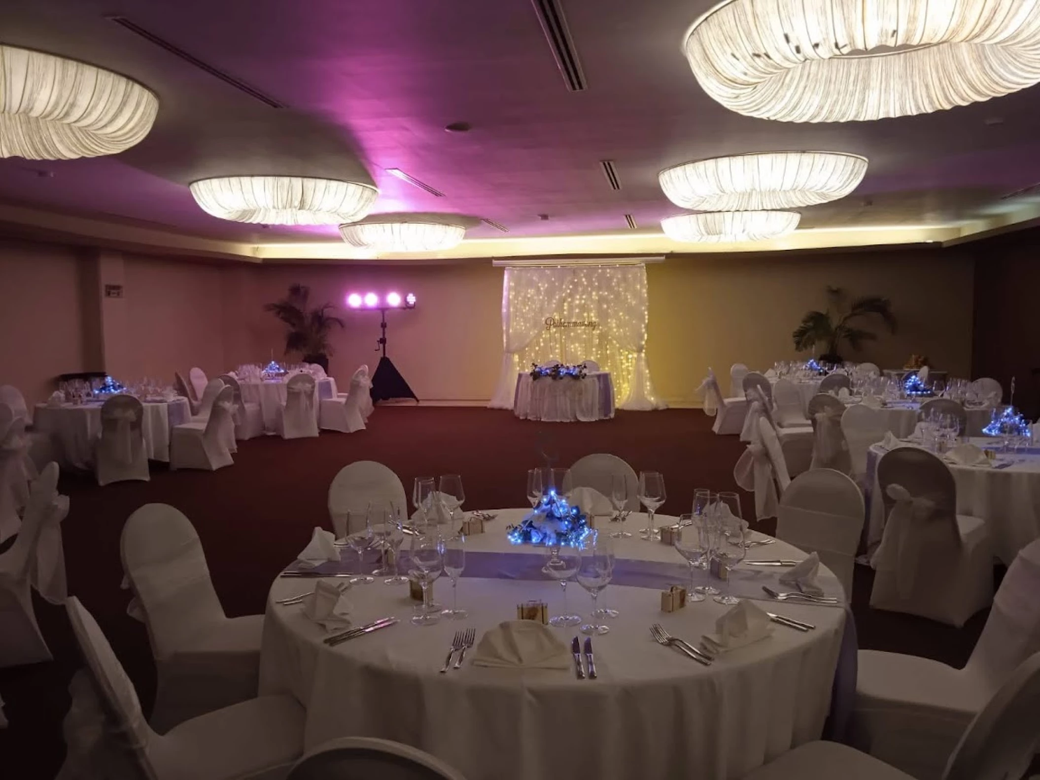 Dinner reception on Ballroom at Azul beach Resort Riviera Cancun