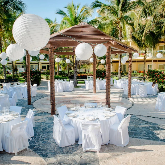 Surround by tropical garden in the Plaza Zavaz at azul beach resort riviera cancun