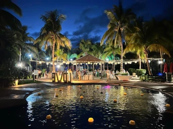 Surround by tropical garden in the Plaza Zavaz at azul beach resort riviera cancun
