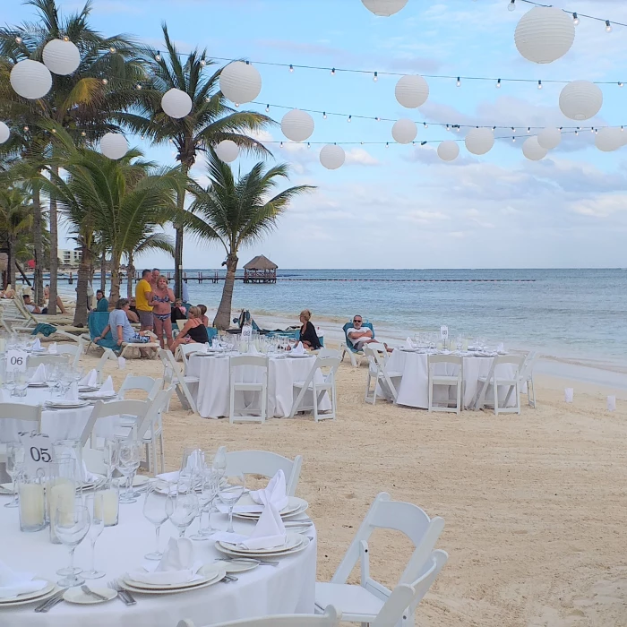 Beachfront palapa beach at azul beach resort riviera cancun