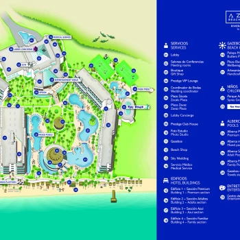 Resort map of Azul Beach Resort Resort