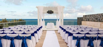 Azul Beach Resort Riviera Cancun wedding venue on sky terrace with gazebo