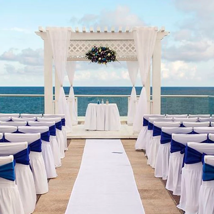 Azul Beach Resort Riviera Cancun wedding venue on sky terrace with gazebo