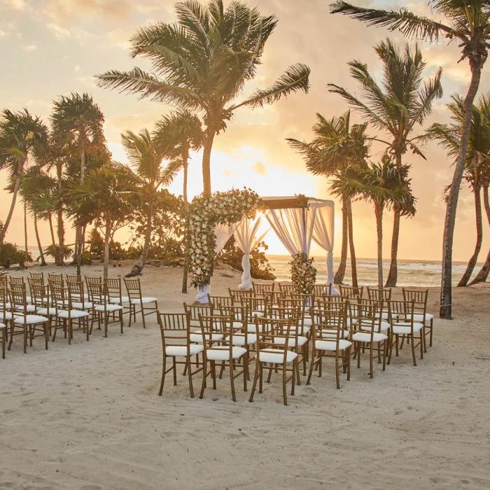 Beach Huppa wedding venue at Bahia Principe Grand Tulum