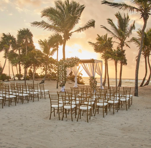 Beach Huppa wedding venue at Bahia Principe Grand Tulum