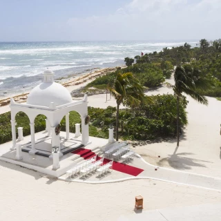 Gazebo wedding venuo on the beach at Bahia Principe Grand Tulum