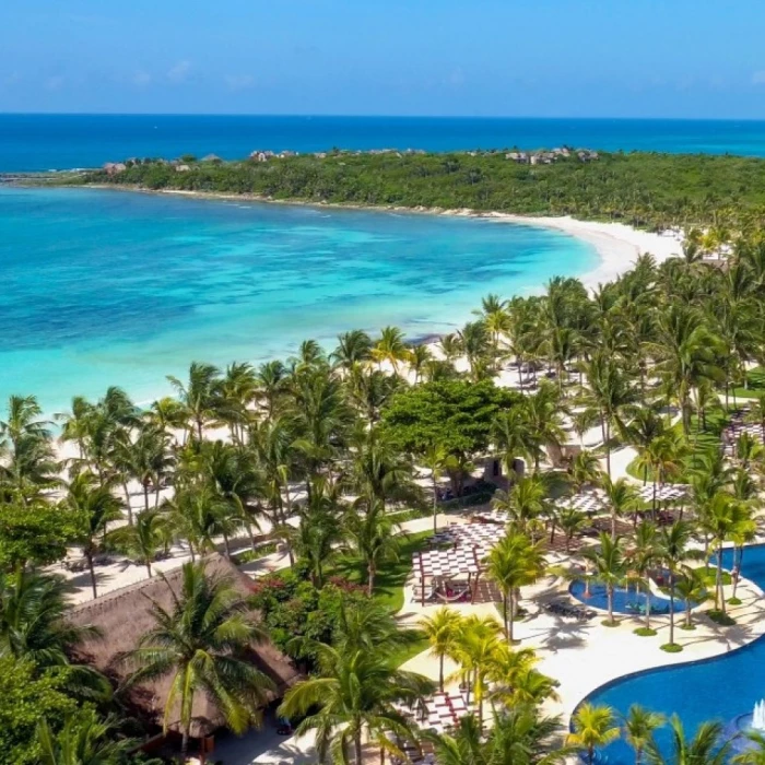 Barcelo Maya hotel and beach arial