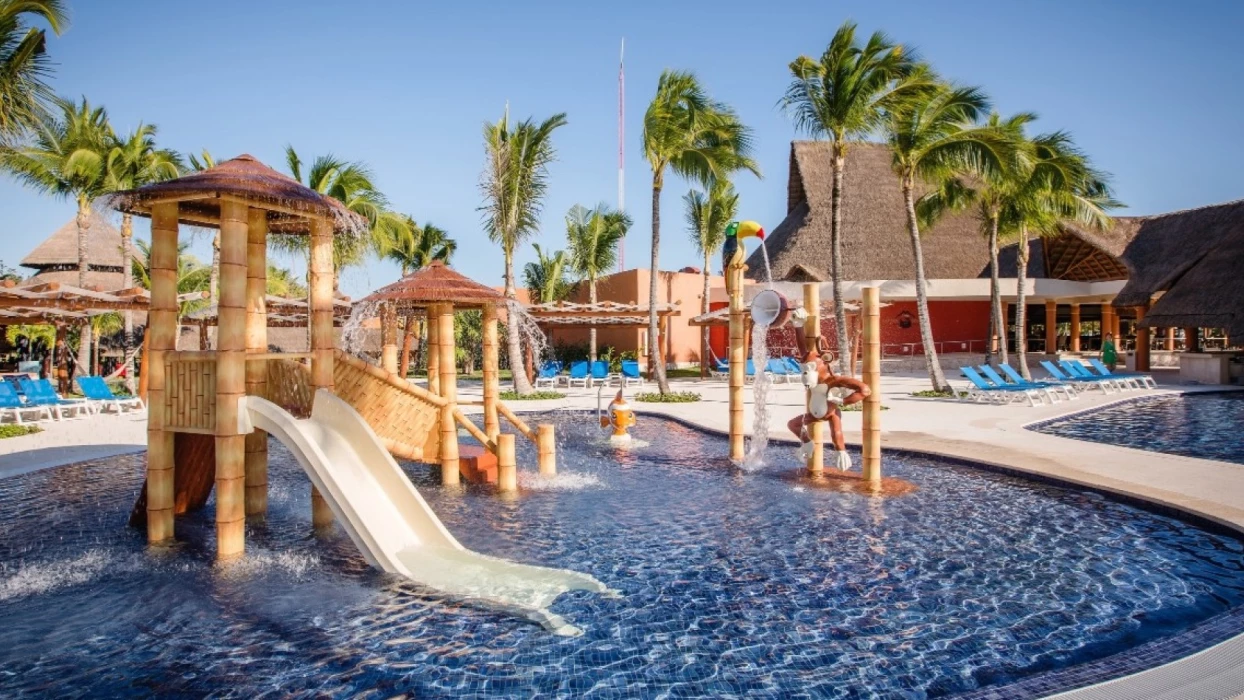 Barcelo Maya Caribe kids pool and slide area